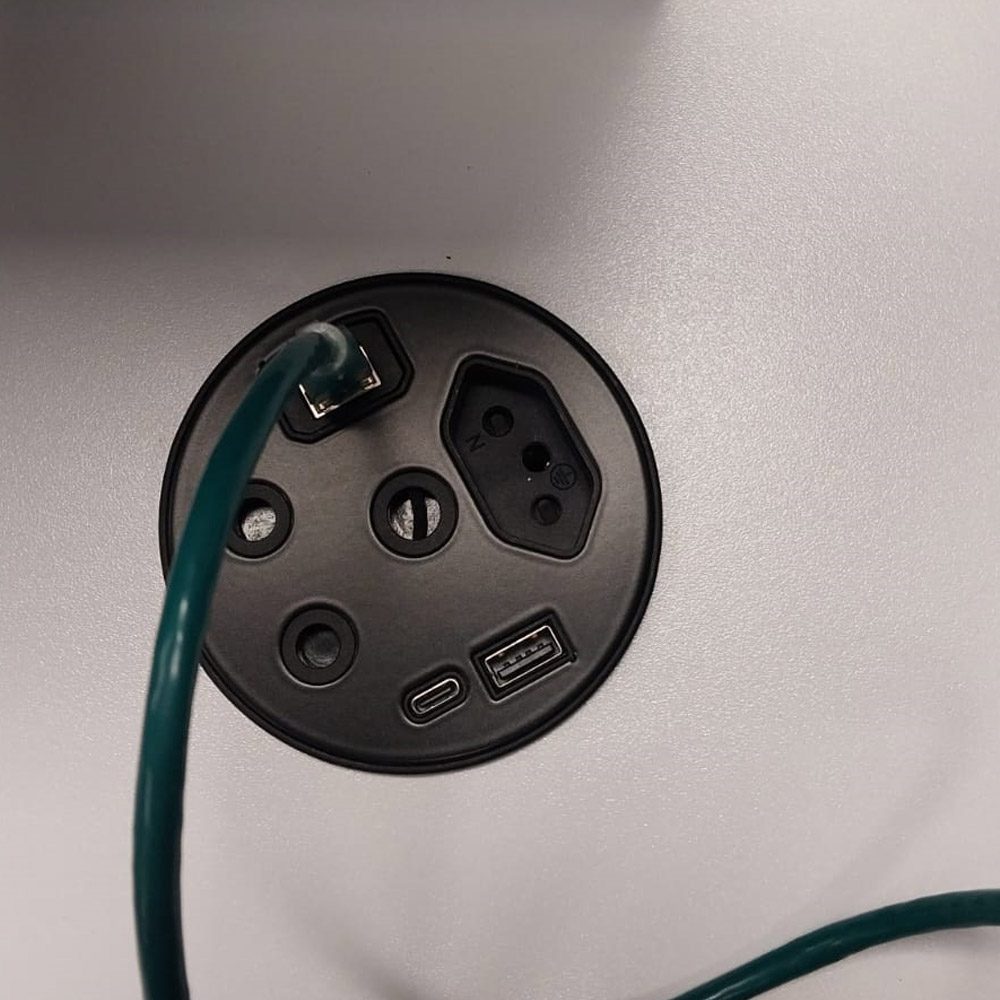 80mm desk power grommet with USB and data sockets South Africa